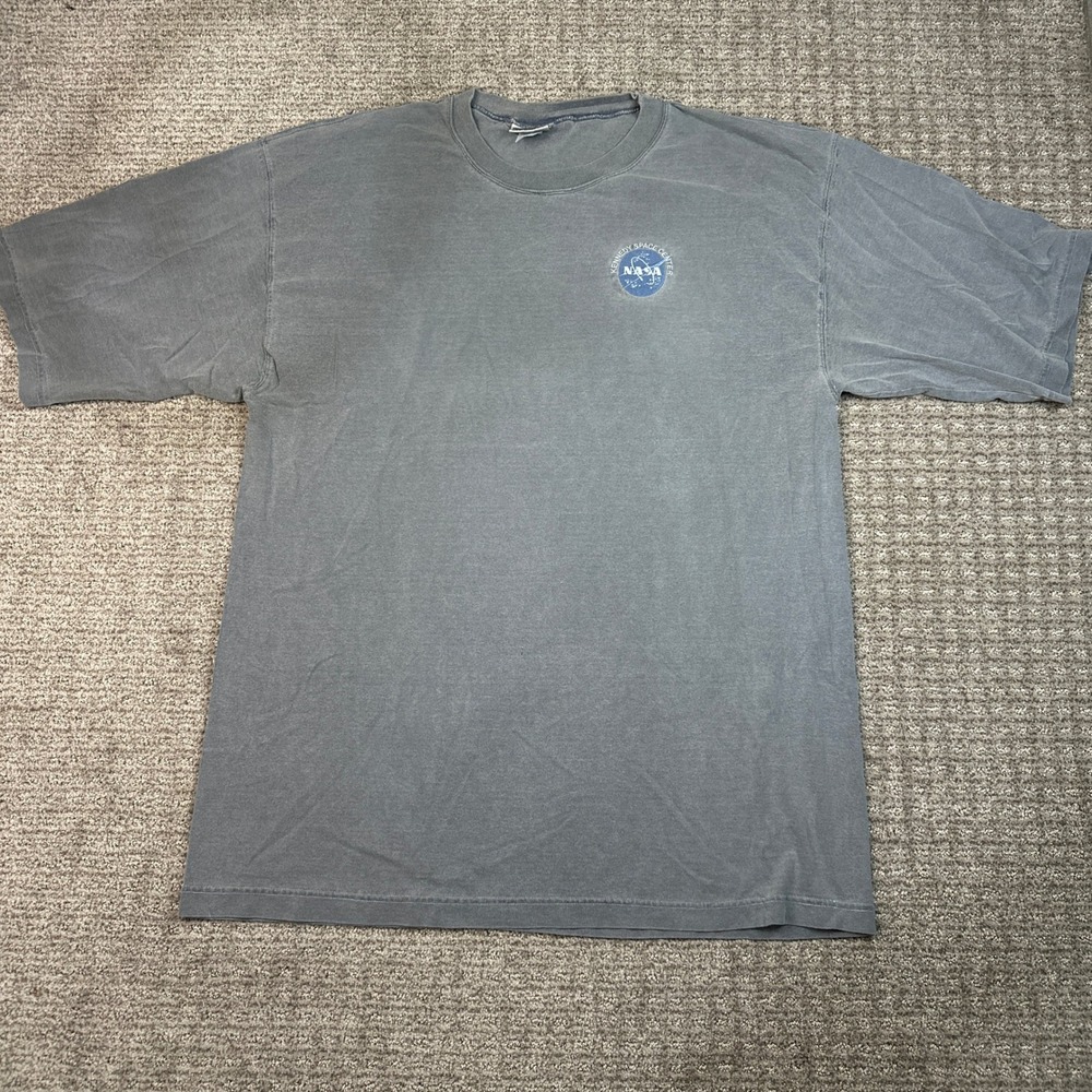 Vintage Time Out NASA Kennedy Space Center T-Shirt XL Faded Grey Oversized Tee